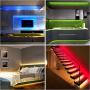 Smart RGB LED Strip Lights-32.8ft, Sensitive Built-in Mic,SMD 5050 Color Changing LEDs-App Control,Music Sync-40 Keys IR Remote Controller,DC 12V5A Power Supply.DIY TV,Bedroom, Party