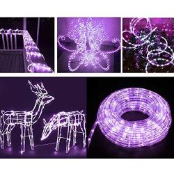 Twinkle Star LED Rope Lights Halloween Outdoor, 33 FT 240 LED, Low Voltage, Connectable Indoor Outdoor Garden Patio Party Weddings Christmas Decoration, Purple