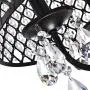 Round Crystal Chandelier Ceiling Fixture for Dining Room, Living Room,Antique Black 4-Light