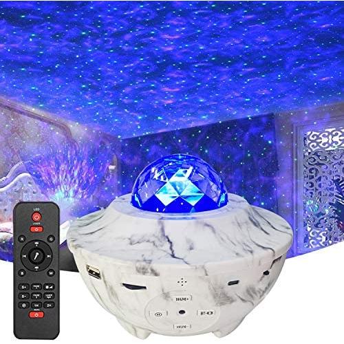 Star Projector Night Light, Galaxy Projector Lights with Bluetooth Speaker, 3 in 1 Music Starry Projector with LED Nebula Cloud Ocean Wave Projector Lights for Bedroom Adults Kids Christmas Gifts