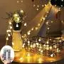 ZOUTOG Battery Operated String Lights, 33ft/10m 100 LED Bulb Warm White Globe String Lights with Remote Controller, Decorative Timer Fairy Light for Christmas/Wedding/Party Indoor and Outdoor ZOUTOG Battery Operated String Lights, 33ft/10m 100 LED Bulb Warm White Globe String Lights with Remote Controller, Decorative Timer Fairy Light for Christmas/Wedding/Party Indoor and Outdoor