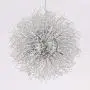 LITFAD Crystal Pendant Light Anti-Glare LED Dandelion Chandelier Modern Style Ceiling Hanging Light in Chrome for Dining Room Reception Cafe Clothes Stores - 23.5'' Wide