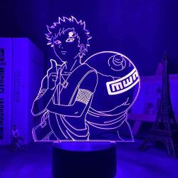 BTEVX 3D Lamp Naruto Gaara Figure Children Night Light Led Anime Japanese Manga Battery Lamp Room Decor Baby Sleep Night Light Gift-7 Colors No Remote Control