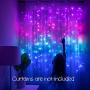 Something Unicorn - LED String Curtain Lights with Dimmer Switch for Teen Room, Girls Room, College Dorm, Nursery and Kids Room Decor. Perfect for Mermaid, Purple, Pink Decoration. (Standard Version)