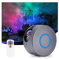 Galaxy Projector with Nebula Cloud, Remote Control Star Projector Skylight Upgrade 7 Nebula Colors 15 Lighting Modes, Night Light Projector Lights for Bedroom Decor for Baby, Kids,Adults (Grey)