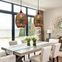 APBEAM 3D Pendant Lighting with Colorful Handcrafted Art Glass Hanging Light for Kitchen Island Dining Room Restaurant