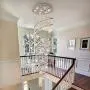 Saint Mossi Modern K9 Crystal Swirl Design Raindrop Chandelier Lighting Flush Mount LED Ceiling Light Fixture Pendant Lamp for Dining Room Bathroom Bedroom Livingroom 7 GU10 Bulbs D20 X H70