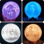 Moon Lamp, Custom Moon Lamp with Picture 16 Colors with Remote Personalized Moon Lamps Photo Engraved Christmas Birthday Gifts for Women Men Boyfriend Mom (4 Inch/9cm)