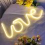 Love Neon Signs for Wall Decor,USB or Battery LED Signs,Neon Lights for Bedroom,Decorative LED Lights for Room, Neon Light Sign for Bar,Christmas,Party,Girls Living Room (Warm White)