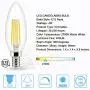 Led Candelabra Light Bulb Filament Vintage Edison Chandelier Dimmable Bulbs,40 Watt Equivalent,Warm White 2700k,400 Lumen,E12 Base,6 Pack