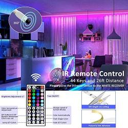 LED Strip Lights, BEACON Color Changing Rope Lights 16.4ft SMD 5050 RGB 300LEDs Light Strips with Flexible Strip Light, IP65, IR Remote Controller and 12V Power Supply for Bedroom, Decoration