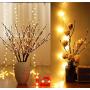 AMARS 2 Pack Decorative LED Lighted Branch Lights Battery Operated Artificial LED Twig Branches Decoration for Home Living Room Christmas Vase (Warm White, 29.5 Inches, 20 LEDs)