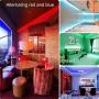 Smart Led Strip Lights WiFi 50ft,2 Rolls of 25ft,Dalattin Compatible with Alexa Led Lights Music Sync 5050 16 Million Colors Changing Phone App and 24 Key Remote for Rome,Kitchen