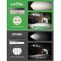 Solar Lights Outdoor, LITOM 100 LED Solar Motion Sensor Lights Outdoor with 4 Optional Modes, Wide-Angle Design,IP67 Waterproof, Easy-to-Install Solar Security Lights