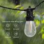 Outdoor Patio String Lights 50 Feet, Bistro String Lights with 18 LED Clear Bulbs S14,Waterproof/Shatterproof - Create Ambience On Indoor Wedding Backyard Pergola Cafe - Warm White