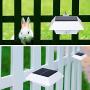 Solar Gutter Lights Motion Sensor Outdoor Security Light (2 Pack), LED (6-Diode) Waterproof Durable Fence Gutter Driveway Garden Patio Path Decking Light Made for Quality Outdoor Life