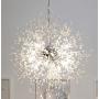 Modern LED Crystal Chandeliers 9 Lights Firework Pendant Lighting Fixtures for Bedroom Dining Room Restaurant(Chrome)