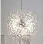 Modern LED Crystal Chandeliers 9 Lights Firework Pendant Lighting Fixtures for Bedroom Dining Room Restaurant(Chrome)