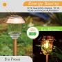 Solar Lights Pathway - Solar Pathway Lights 4 Pack, LED Landscape Lights Outdoor, IP65 Waterproof 8-10 Hours Long Last 10-40 Lumens Adjustable Warm White Pathway Lights for Garden, Path, Yard