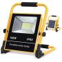 Portable Outdoor Solar led Flood Light, 100W LED Work Light 6000K Solar Powered Security Lights for Camping Lights,Warning Light