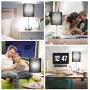 Touch Control Table Lamp, 3 Way Dimmable Bedside Desk Lamp with 2 Fast USB Charging Ports AC Outlet, Black Fabric Shade Modern Nightstand Lamp for Bedroom Living Room, 60W LED Bulb Included (Silver)