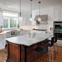 GEPOW Glass Pendant Lighting for Kitchen Island, Farmhouse Wood Hanging Light Fixture for Dining Room, Foyer, Bedroom