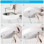 Larootsi Modern LED Pendant Light Irregular Ring Chandeliers 40W Dimmable 4000k with Adjustable Chain for Living Room Dining Room Bedroom Indoor Ceiling Light