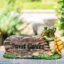 Garden Statue Turtle Figurine, Solar Powered Garden Decor, Tortoise Sweet Garden Solar Lights Outdoor, Decorative LED Fairy Garden Lights for Patio Lawn Yard Decoration