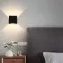 Lightess LED Wall Sconce 10W, Set of 2 Modern Wall Lamp Black, Up Down Wall Mount Lights Mini Metal for Living Room Bedroom Hallway Decor, Warm White, O1185TP