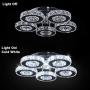 Modern Big Crystal Ceiling Light LED Chandelier Five Ring Pendant Light for Dinning Room Bedroom Kitchen