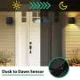 Lamomo Modern Wall Light Exterior Light Fixtures Wall Mount, Outdoor Porch Lights Dusk to Dawn Light Sconce, 6W 4000K Angle-Adjustment LED Wall Lamp Lamomo Modern Wall Light Exterior Light Fixtures Wall Mount, Outdoor Porch Lights Dusk to Dawn Light Sconce, 6W 4000K Angle-Adjustment LED Wall Lamp