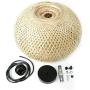 TFCFL Pendant Light Fixtures Rattan Ceiling Wicker Shade Hollow Retro Bamboo Chandelier E27 Farmhouse Hanging Lamp for Dinging Room Living Room, Bedroom, Leisure Venue