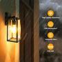 CINOTON Outdoor Indoor Wall Sconce, Outdoor Light Fixtures Wall Mount Anti-Rust Matte Black, IP65 Waterproof Porch Light Fixtures with Clear Glass Shade, E26 Socket Wall Lamp for Garage, Doorway