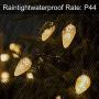 C9 Outdoor Christmas Lights 31ft 50 LED String Lights Connectable Commercial Grade Outdoor & Indoor Xmas Decorative Light Strand for Christmas Trees Halloween Garden Patio Parties Decor Warm White