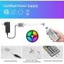 Lepro LED Strip Lights, 16.4ft RGB LED Strip Lights with 44 Keys IR Remote and 12V Power Supply, Flexible Color Changing 5050 150 LEDs Light Strips Kit for Bedroom, Home, Kitchen(16.4ft）