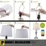 Capslpad Table Lamps Set of 2 for Living Room Modern White Bedside Table Lamps with 2 USB Ports Nightstand Lights for Bedroom Guest Room Study Room (Nickel Finish-22 Inches)