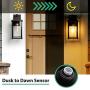 Outdoor Light Fixtures Wall Mount，Large Dusk to Dawn Led Outdoor Light Sensor Porch Light with E26 Base Socket,Waterproof Anti-Rust Wall Mount Lamp with Bulb for Doorway (Black, 12.9in)