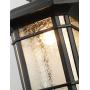 EERU Outdoor Wall Light Waterproof Aluminum Housing with Frost Flower Glass 17.13'' H Exterior Light Fixture Wall Mounted Porch Light Modern Outdoor Wall Sconce for House Garage Patio Drive Way, Black