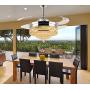 APBEAM Modern Crystal Chandelier Ceiling Fans with Retractable Blades, 36 Inch Fandelier Ceiling Fan with Light Dimmable for Living Room Dining Room Bedroom Chrome Finish