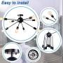 8 Lights Sputnik Chandelier Black Industrial Flush Mount Kitchen Hallway Bedroom Rustic Ceiling Light Fixtures