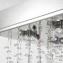 Mini Crystal Raindrop Chandelier Modern Flush Mount Ceiling Light for Foyer Hallway Dining Room.