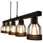OYIPRO Industrial Kitchen Island Light, 5 Lights Pendant Light Metal Wire Cage Hanging Lamp Rustic Ceiling Light Fixture E26 Socket