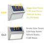 Solar Deck Lights, 8 Pack 30 LED(Upgraded )Solar Fence Lights Waterproof Step Lamps Stainless Steel Walkway Security Lights Outdoor for Garden Fence Patio Pathway (Cool White Light)