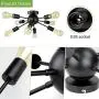 Depuley 8-Light Sputnik Chandeliers Flush Mount, Mid Century Ceiling Bedroom Light Fixtures, Modern Black Ceiling Retro Lamp for Kitchen/ Living Room/Dining Room Lighting, 8X E26 Sockets
