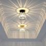 Mini Chandelier Crystal Ceiling Lighting Semi Flush Mount Ceiling Light Fixture Modern Crystal Pendant Light for Kitchen Island Dining Room Bedroom Hallway,E26/E27 Base,Black