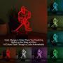 [ 7 Colors/3 Working Modes/Timer Function] Ice Hockey Player Night Light for Kids, Dimmable Remote &Touch Control Night Lights LED Bedside Lamp for Hockey Lovers Fans