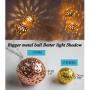 LOGUIDE Moroccan String Lights,Big Metal Globe String Lights with Remote Timer,Indoor Outdoor Battery Operated Fairy Lights for Wedding,Bedroom,Window,Garden,Patio Decorations,Rose Gold Ball 20 LEDs