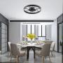 Retro Industrial Ceiling Light Fixture Flush Mount Black Metal Farmhouse Chandelier Antique Lighting Round Drum Vintage Island Pendant Light Ring E12 for Kitchen Dining Living Room Bedroom 8-Light