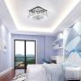 Modern 12W LED Ceiling Lights, DORNLAT Flush Mount Crystal Chandelier, Mini Cold White Square Stainless Steel Pendant Lamp for Bedroom, Living Room, Aisle, Size: 8 x 8 x 3 inch