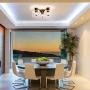 TeHenoo 3-Light Ceiling Light Fixture with 3 Seeded Glass Shade Flush Mount for Dining Room, Bedroom, Cafe, Bar, Corridor, Hallway, Entryway, Passway